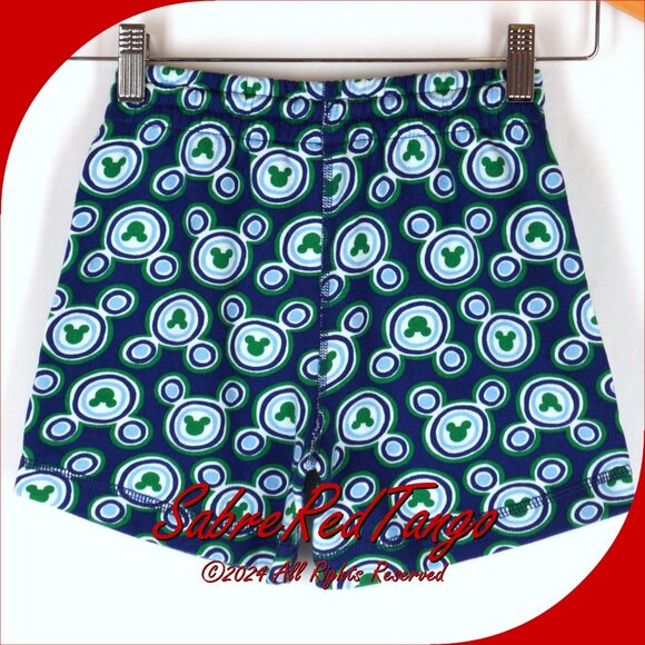 NWT Hanna Andersson Disney Mickey Mouse French Terry Shorts Blue Print 140 10 - Picture 2 of 4
